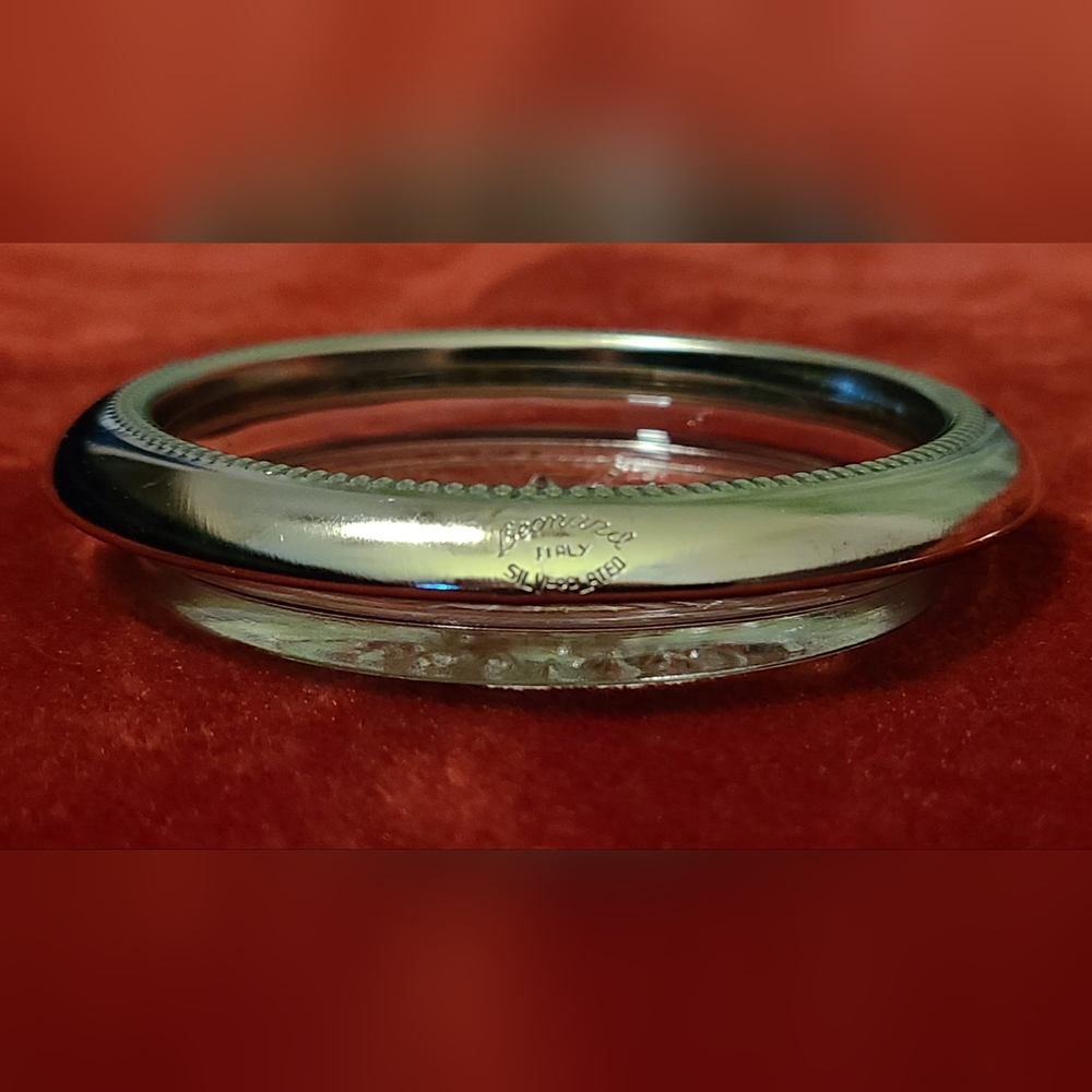 1960's Set of 4 Leonard Silverplate & Crystal